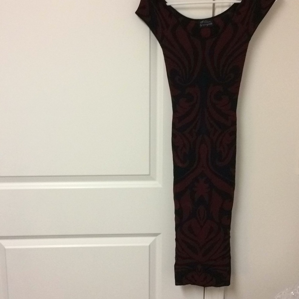 Torn by Ronny Kobo Red and Black bodycon dress